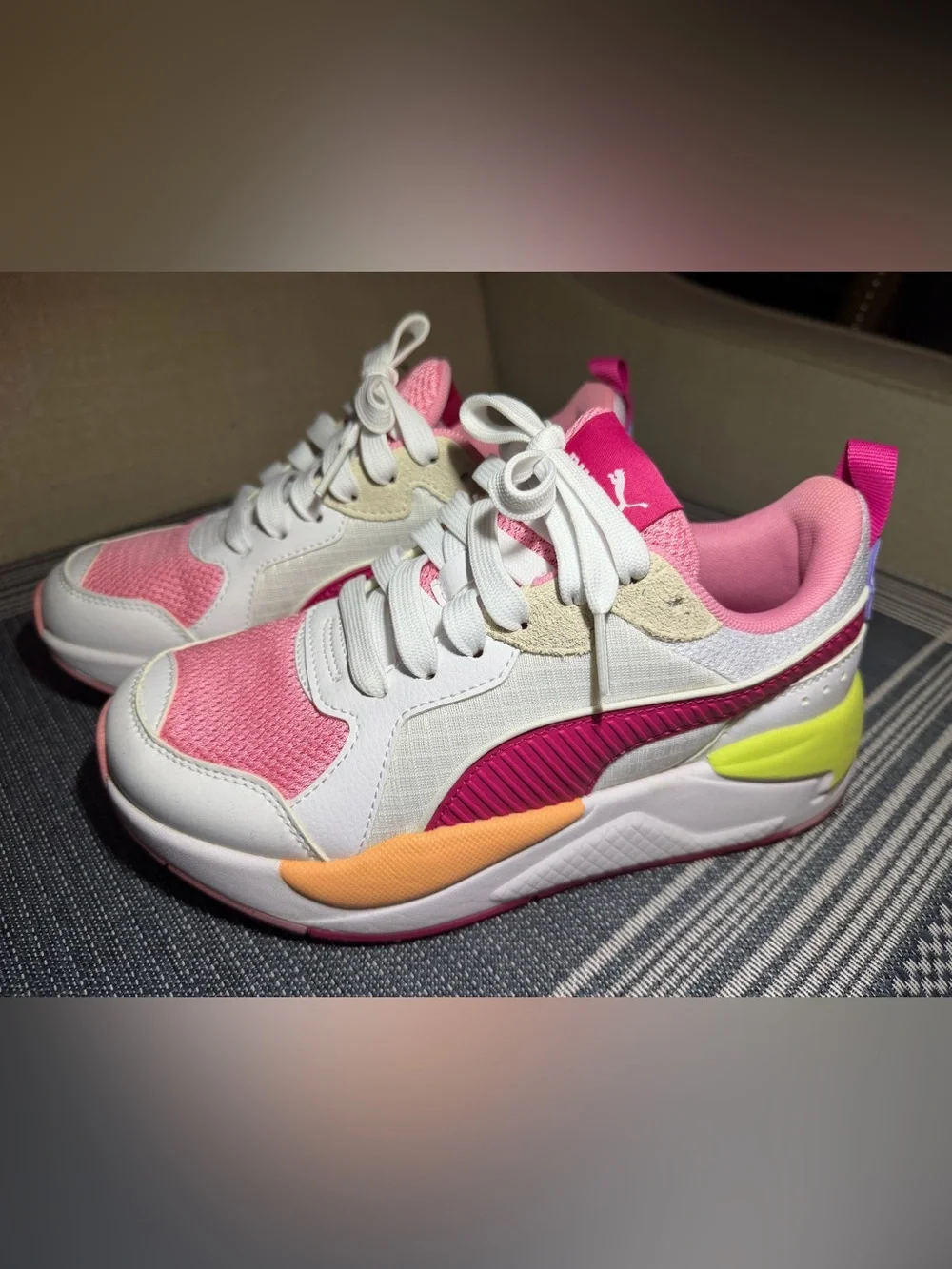 Puma Pink White Multicolor Running Sneakers